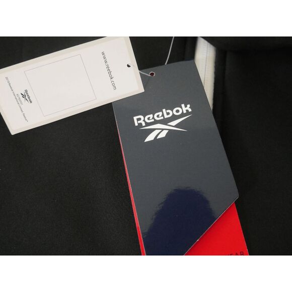 Reebok Men's Performance Full-Zip Hoodie Jacket  – Black/White L - Picture 6 of 7